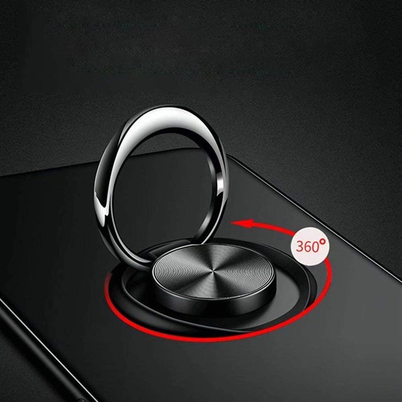 Xiaomi Redmi Note 9 Pro Max CaseUp Finger Ring Holder Kılıf Siyah 3